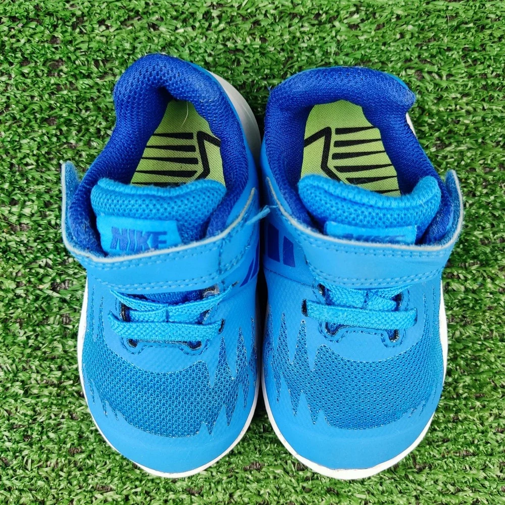 Nike Sneakers Kids 5C Blue Star Runner 2 AT5299-408 Hook Loop Athletic Shoes